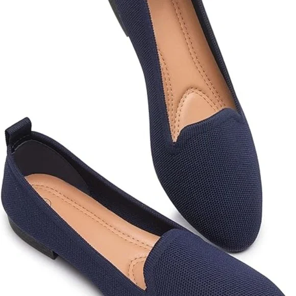 Women's blue Loafers flats, Soft Memory Foam - Picture 2 of 4
